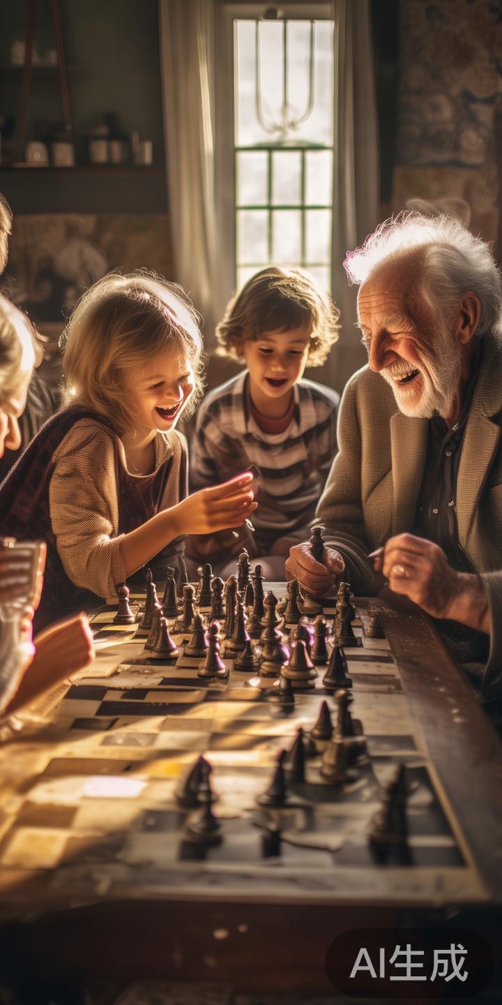 比如，在某些家庭中，爷爷奶奶会与孙辈一同玩耍，通过